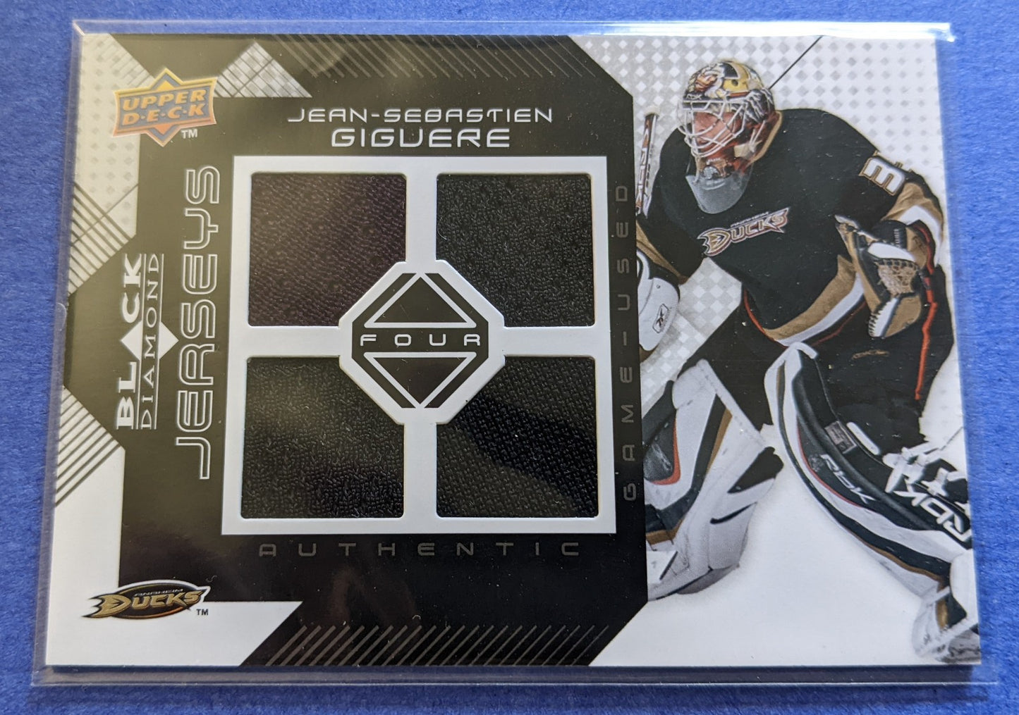 2008-09 Upper Deck Black Diamond Quad Jersey - J.S. Giguere #BDJ-JG