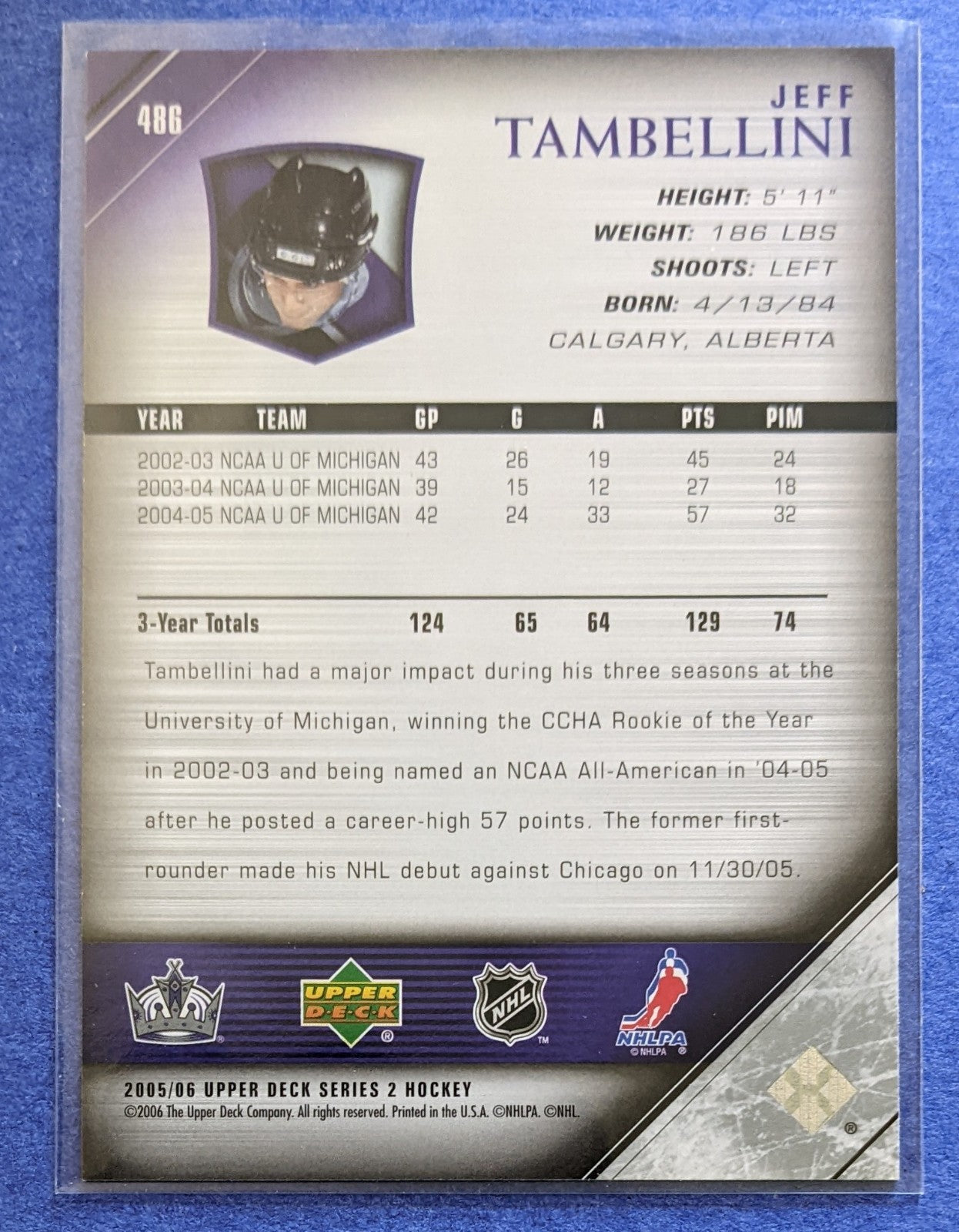 2005-06 Upper Deck - Jeff Tambellini Young Guns RC #486