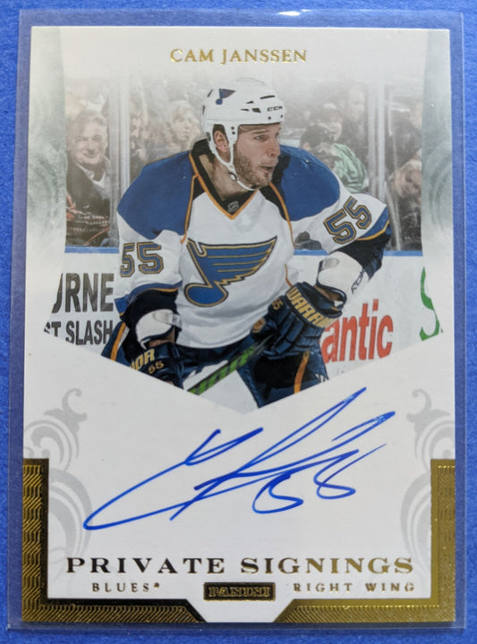 2010-11 Panini Private Signings Auto - Cam Janssen #JAN