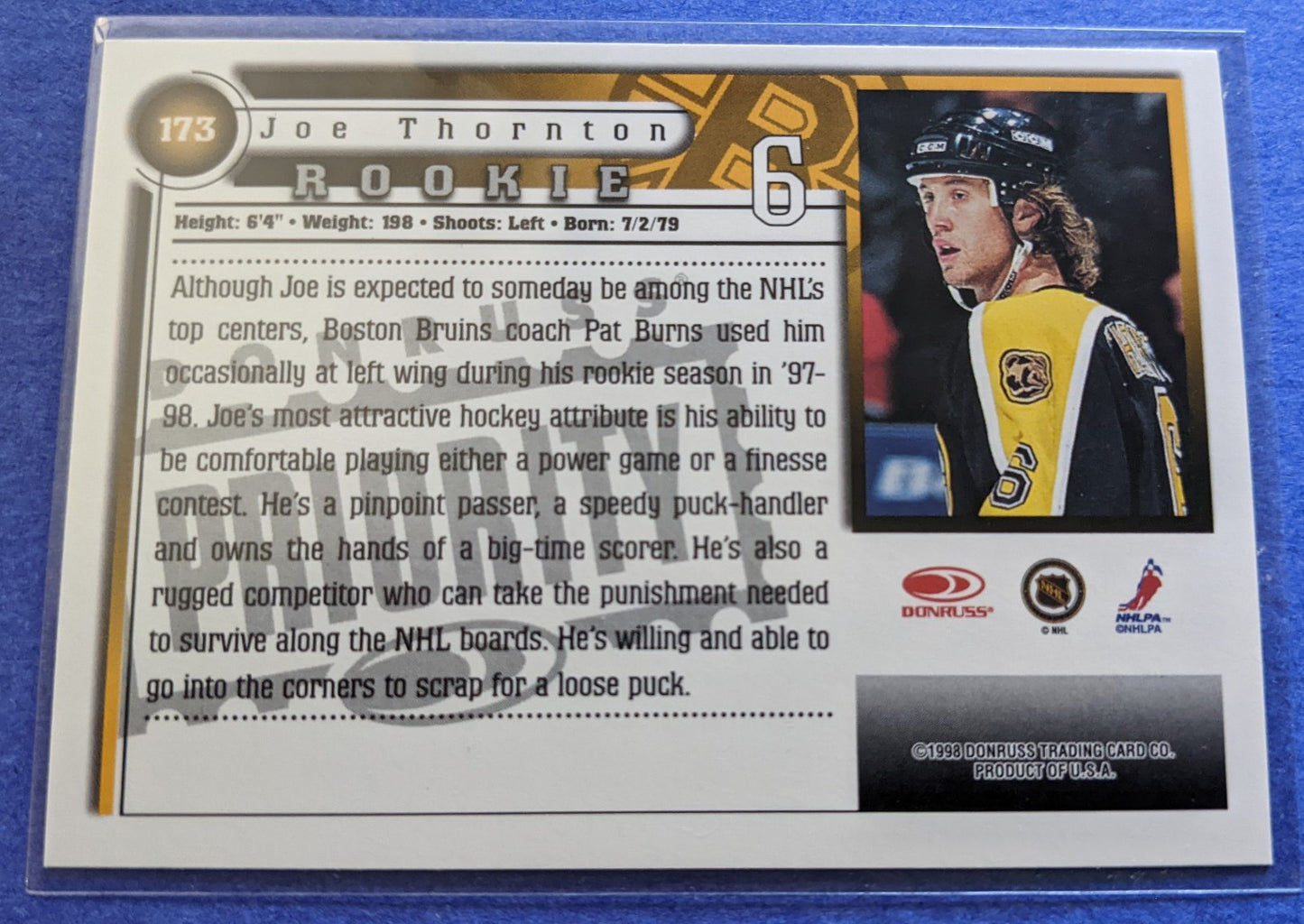 1997-98 Donruss Priority - Joe Thornton RC #173