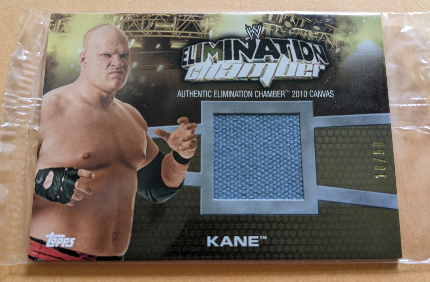 2010 Topps WWE Elimination Chamber Event Used Canvas Relic - Kane #EC-8 (16/50)