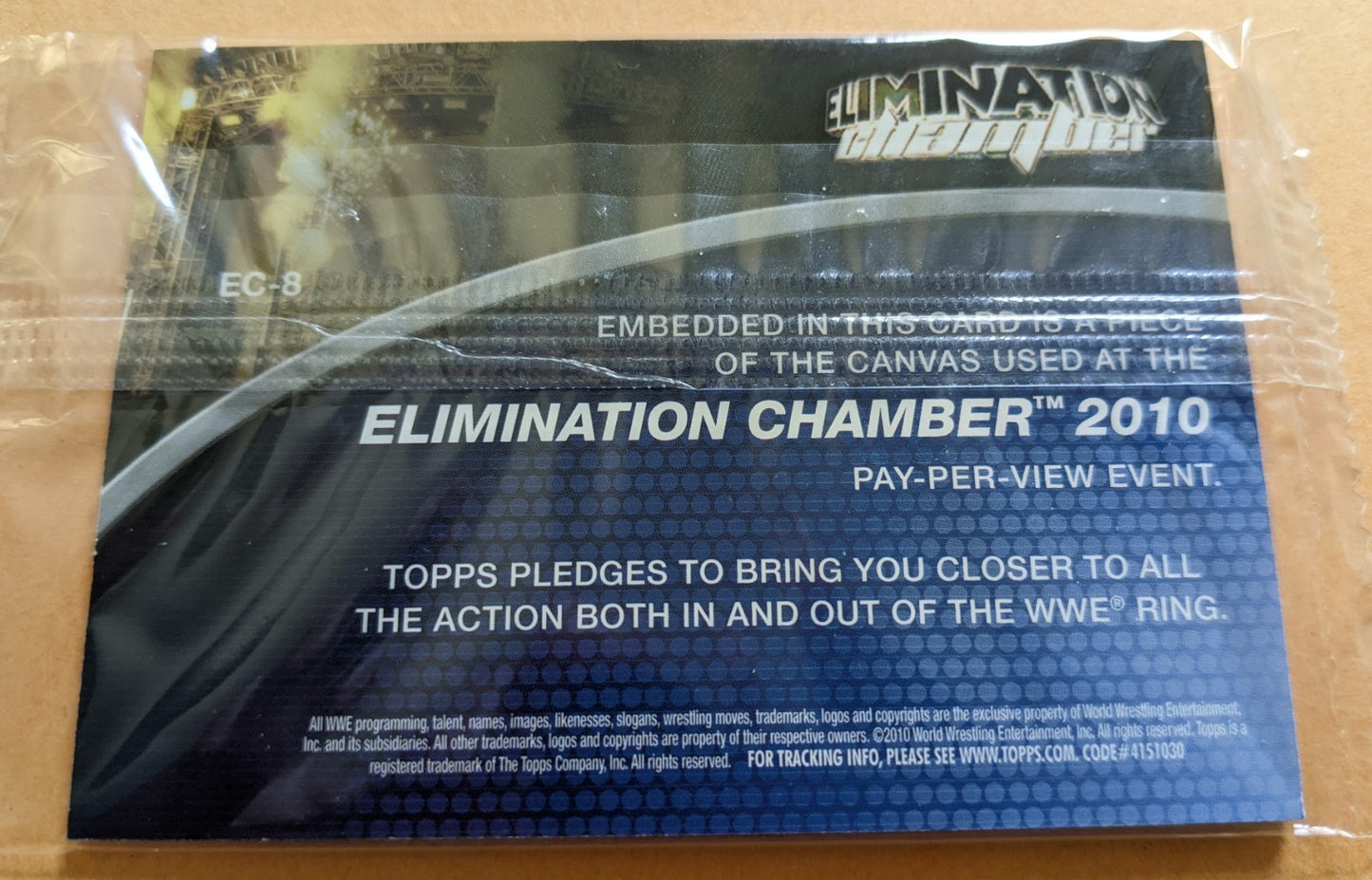 2010 Topps WWE Elimination Chamber Event Used Canvas Relic - Kane #EC-8 (16/50)