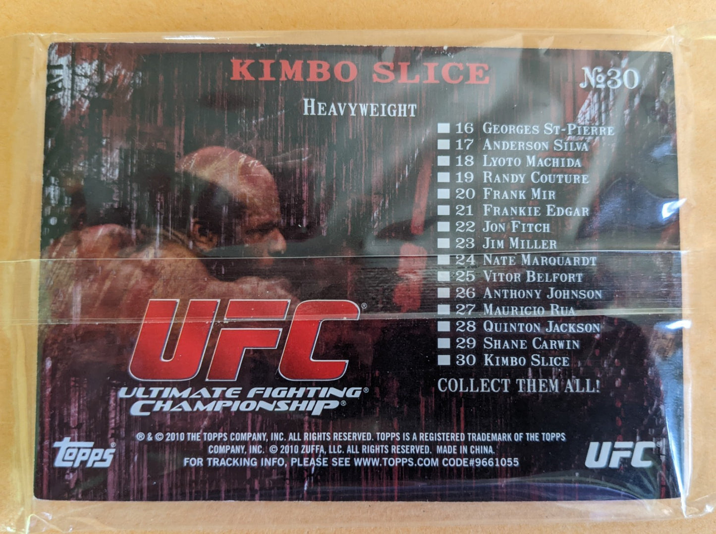 2010 Topps UFC Main Event Exclusive Poker Chip - Kimbo Slice #30