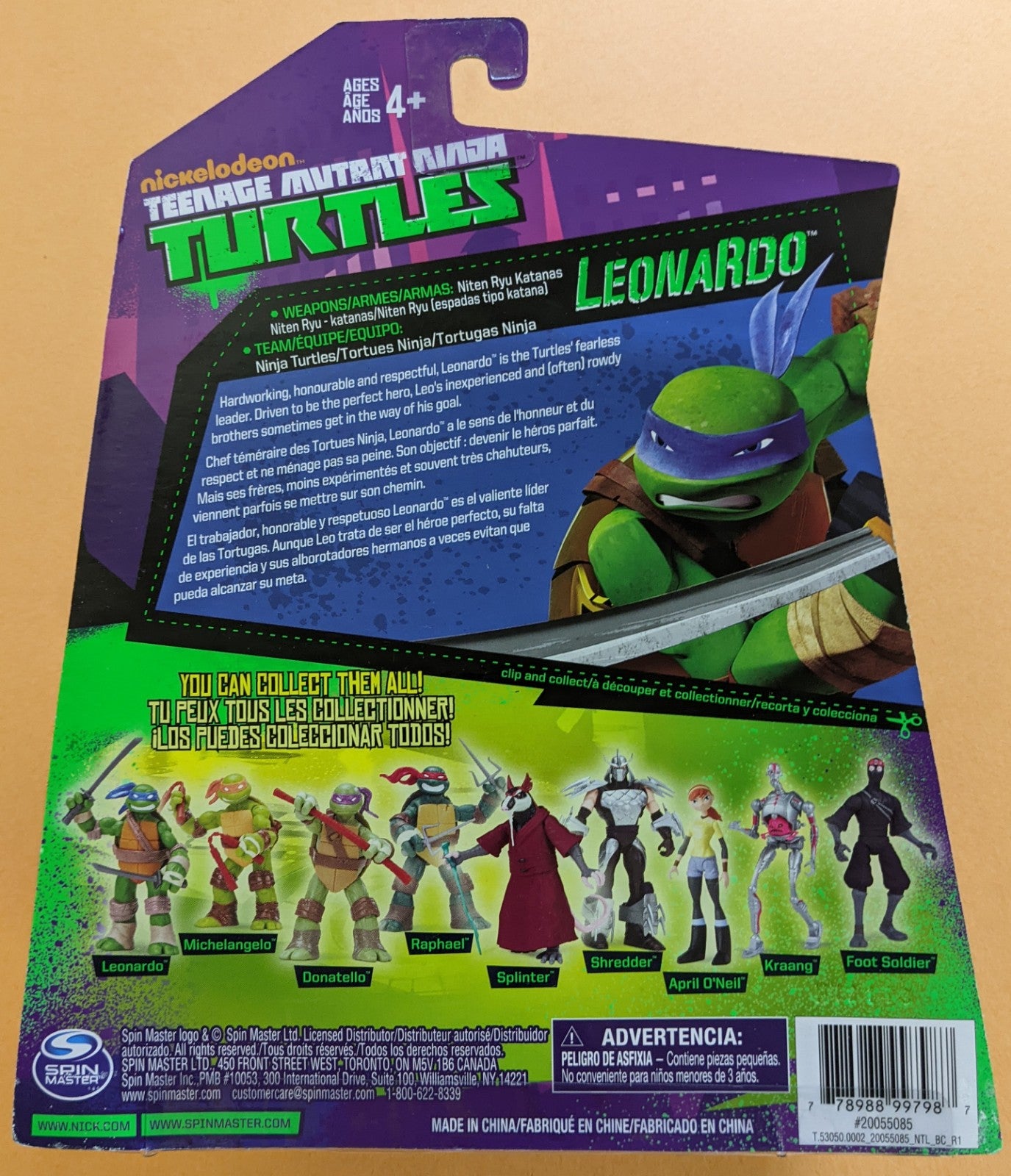 2012 Spinmaster Teenage Mutant Ninja Turtles (Vintage) - Leonardo