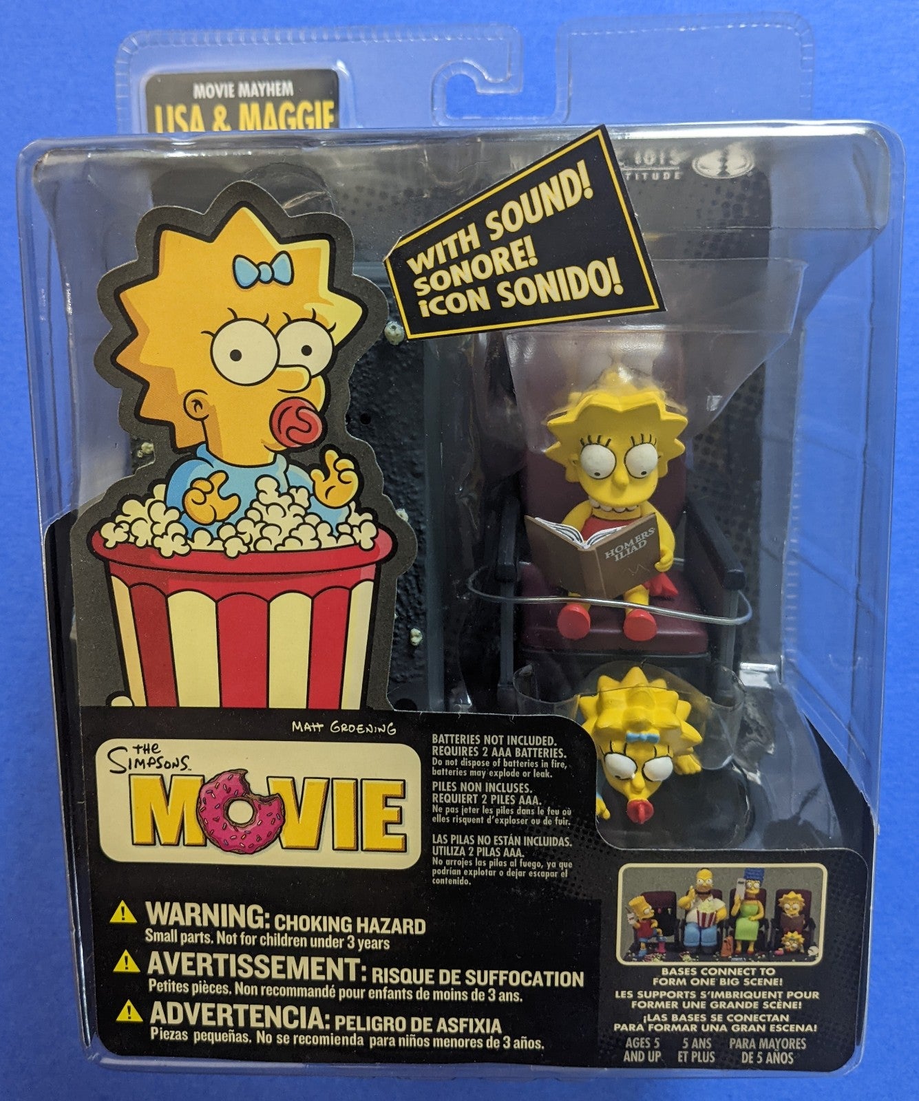 2007 McFarlane Toys The Simpsons Movie (Vintage) - Movie Mayhem Lisa & Maggie