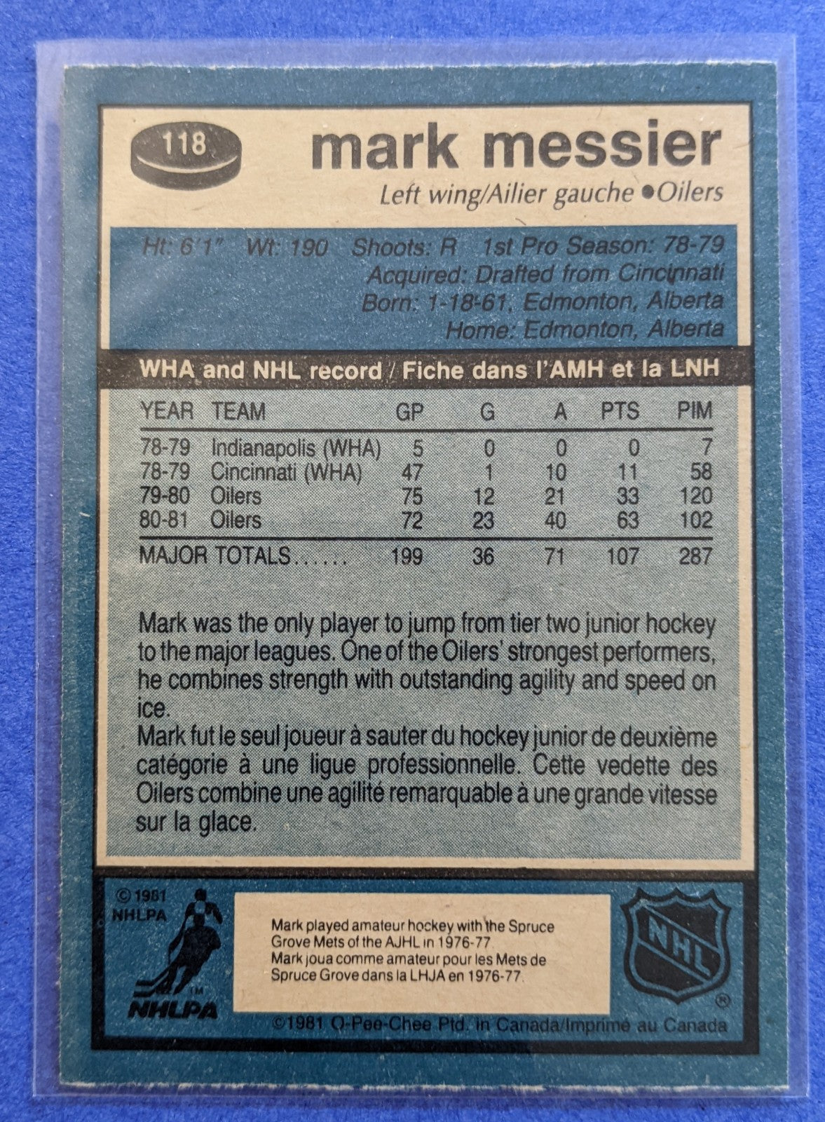 1981-82 O-Pee-Chee - Mark Messier #118