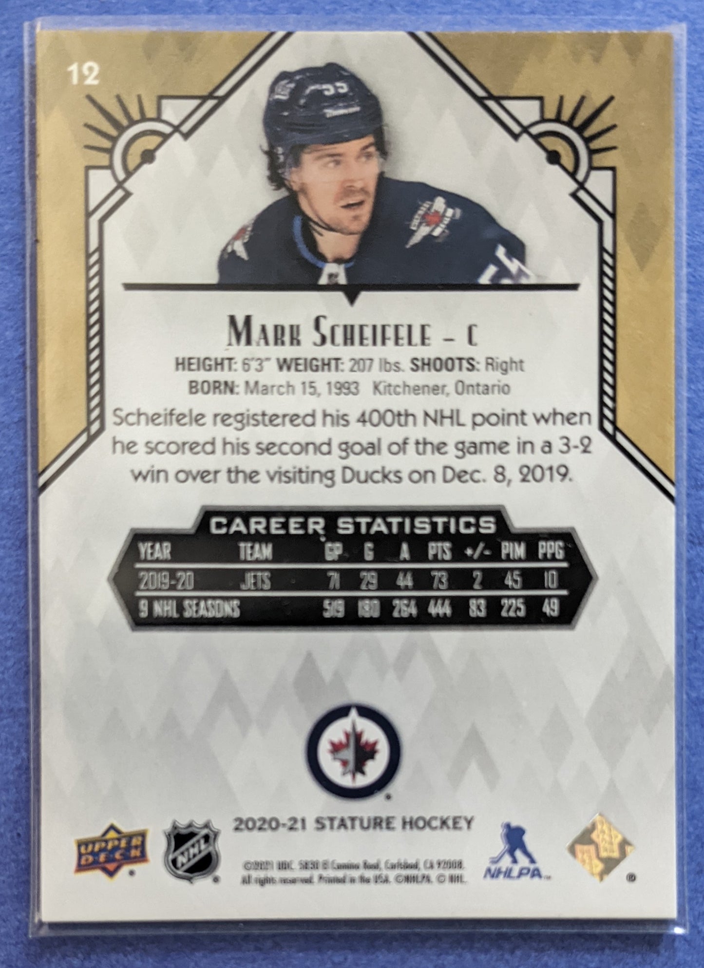 2020-21 Upper Deck Stature - Mark Scheifele #12