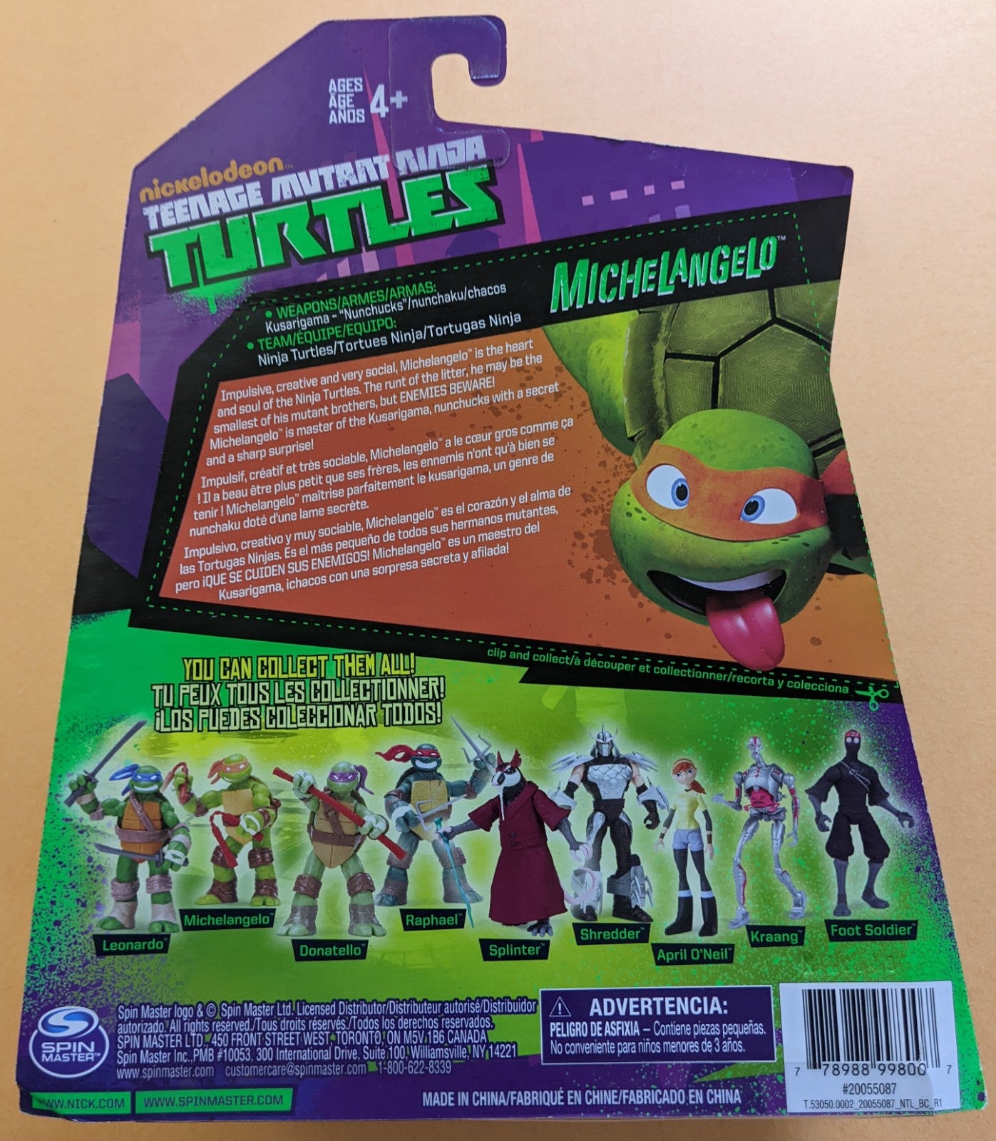 2012 Spinmaster Teenage Mutant Ninja Turtles (Vintage) - Michelangelo