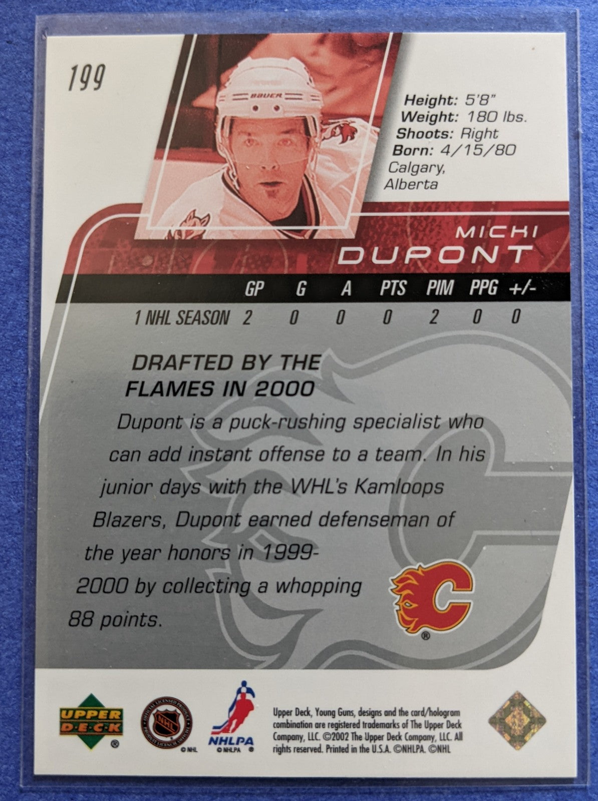 2002-03 Upper Deck - Micki Dupont Young Guns RC #199