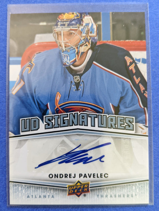 2010-11 Upper Deck UD Signatures - Ondrej Pavelec #UDS-OP