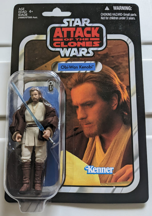 2010 Hasbro Star Wars Attack Of The Clones (Vintage) - Obi-Wan Kenobi #VC31