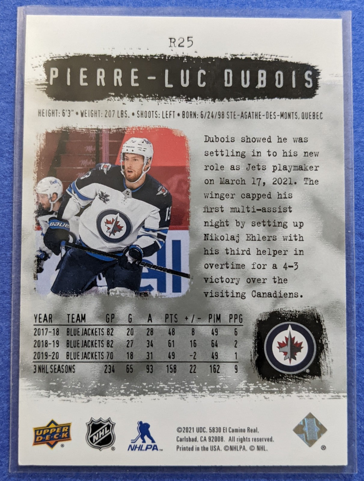 2020-21 SP Authentic Retro - Pierre Luc Dubois #R-25