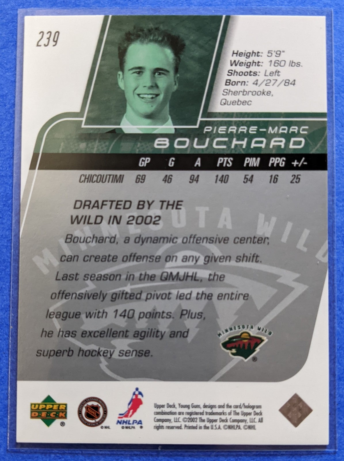 2002-03 Upper Deck - Pierre-Marc Bouchard Young Guns RC #239