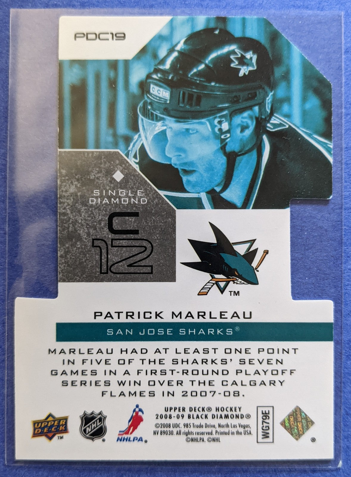 2008-09 Upper Deck Black Diamond Premier Cuts - Patrick Marleau #PDC19