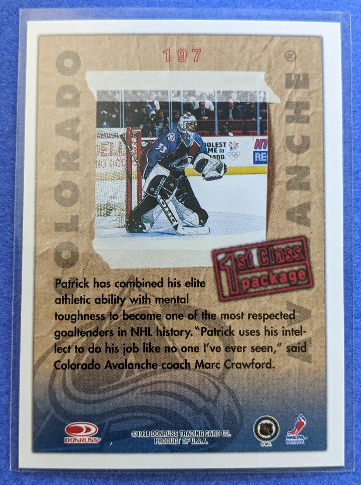 1997-98 Donruss Priority 1st Class Package - Patrick Roy #197