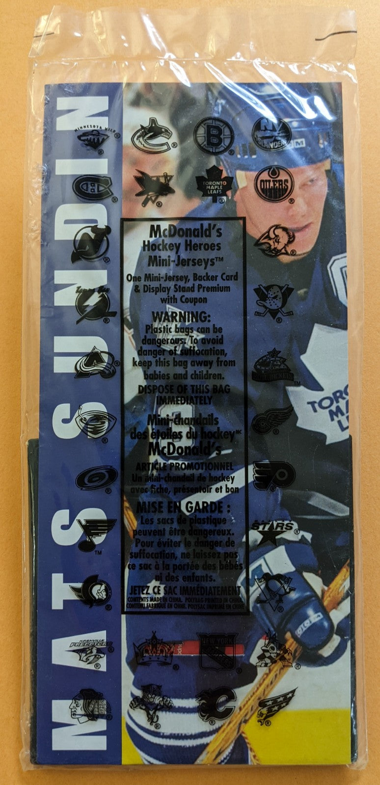 2003 McDonald's NHL Hockey Heroes Mini Jersey - Mats Sundin