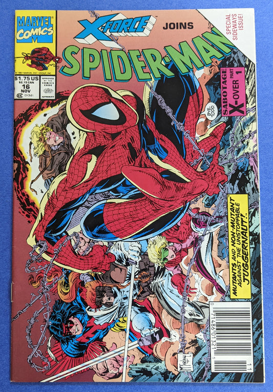 1991 Marvel Comics - X-Force Joins Spider-Man #16