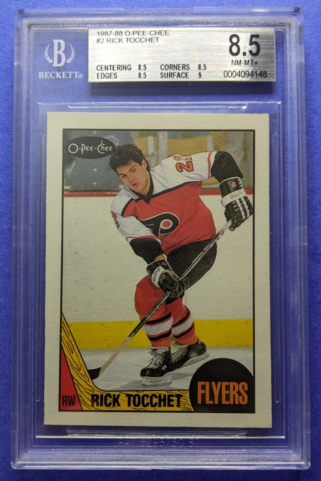 1987-88 O-Pee-Chee - Rick Tocchet RC #2 BGS Grade 8.5