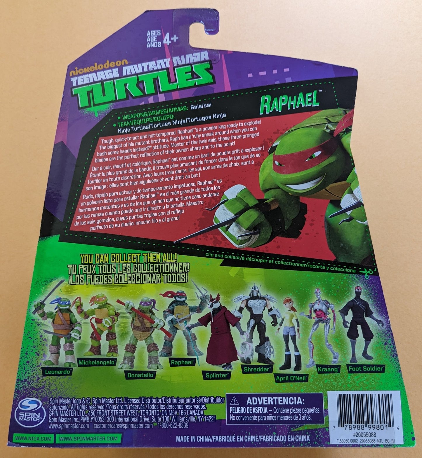 2012 Spinmaster Teenage Mutant Ninja Turtles (Vintage) - Raphael