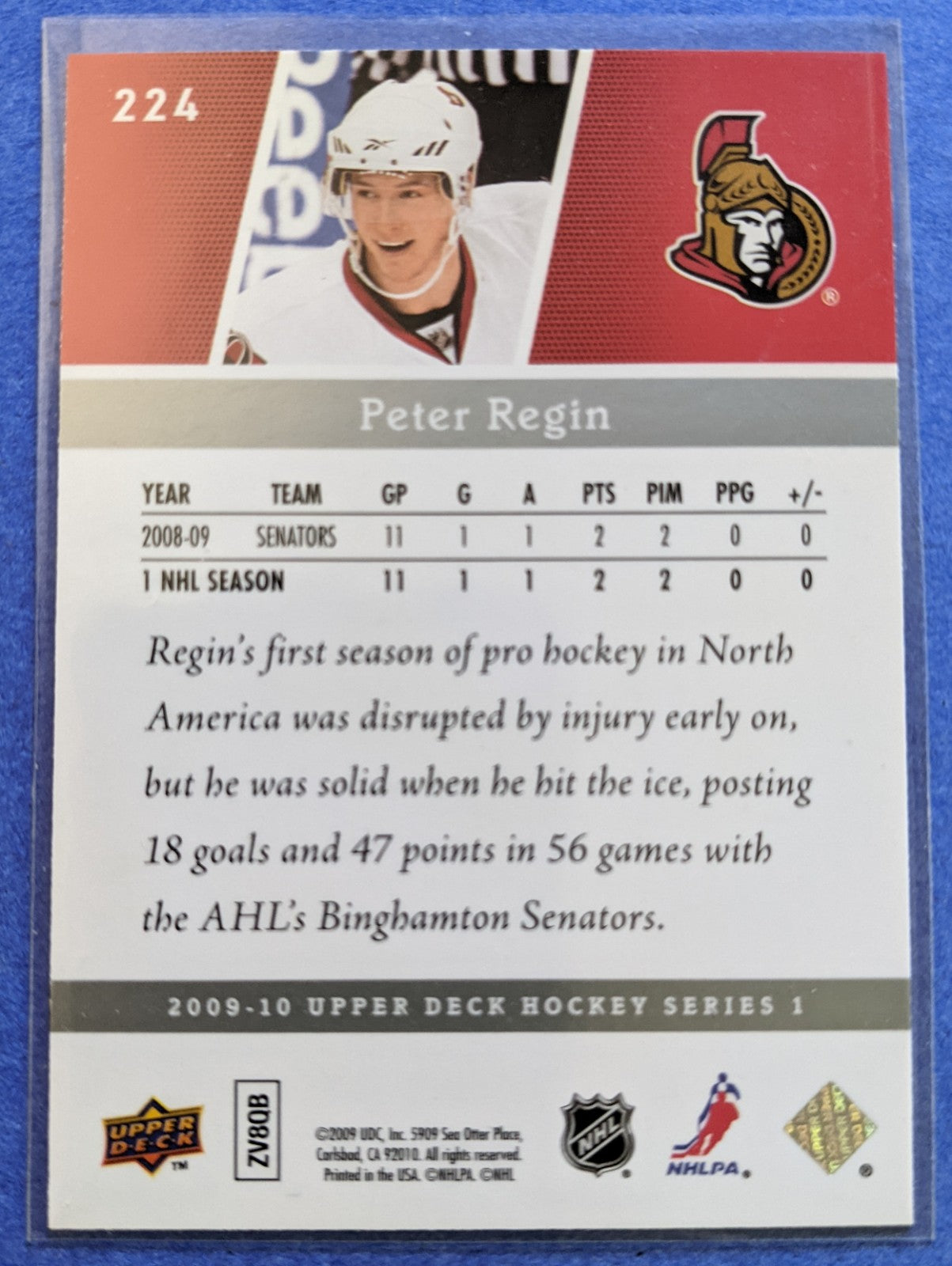 2009-10 Upper Deck - Peter Regin Young Guns RC #224