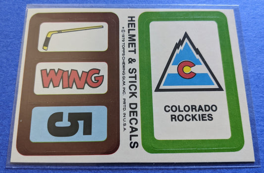 1979 Topps Helmet & Stick Decals Insert - Colorado Rockies