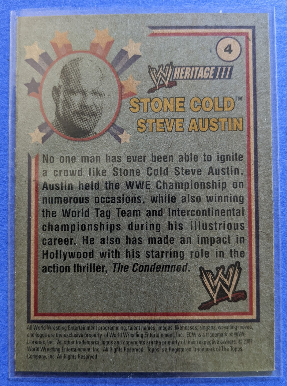 2007 Topps Heritage III - Stone Cold Steve Austin #4