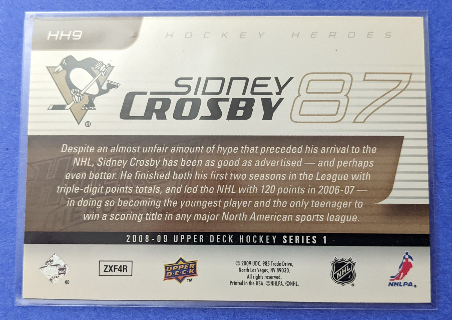 2008-09 Upper Deck Hockey Heroes - Sidney Crosby #HH9