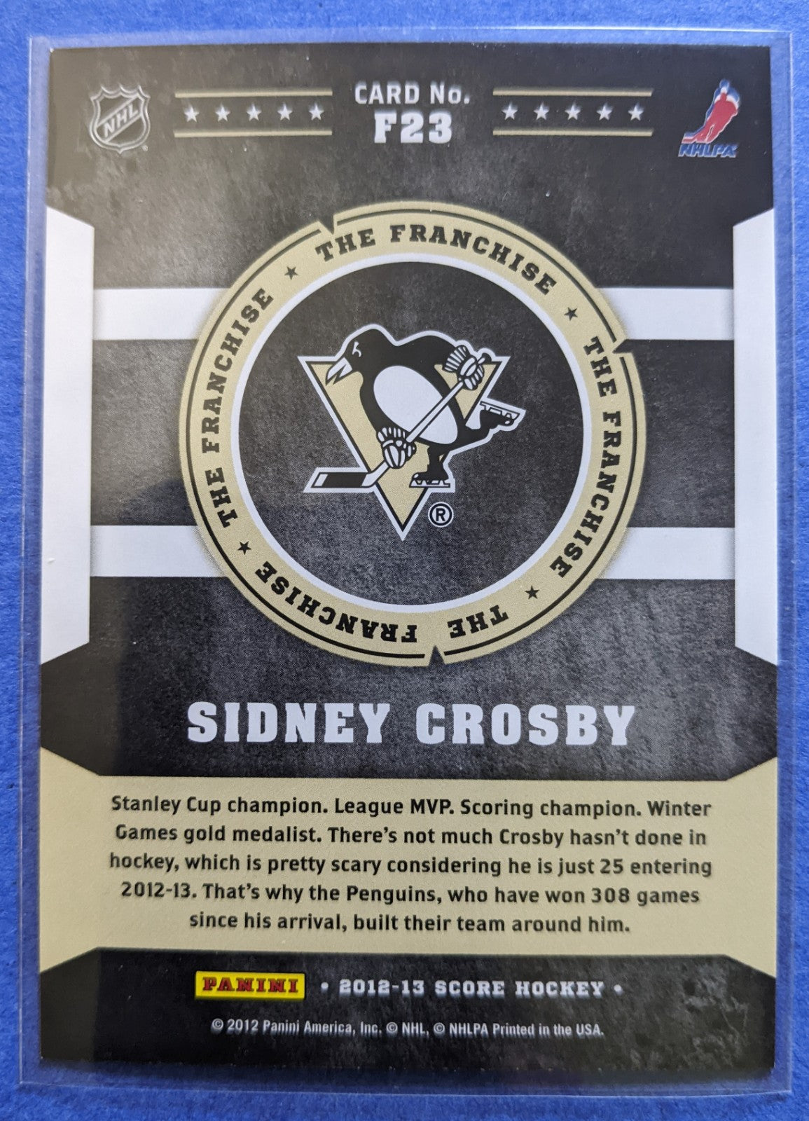 2012-13 Score - The Franchise Sidney Crosby #F23