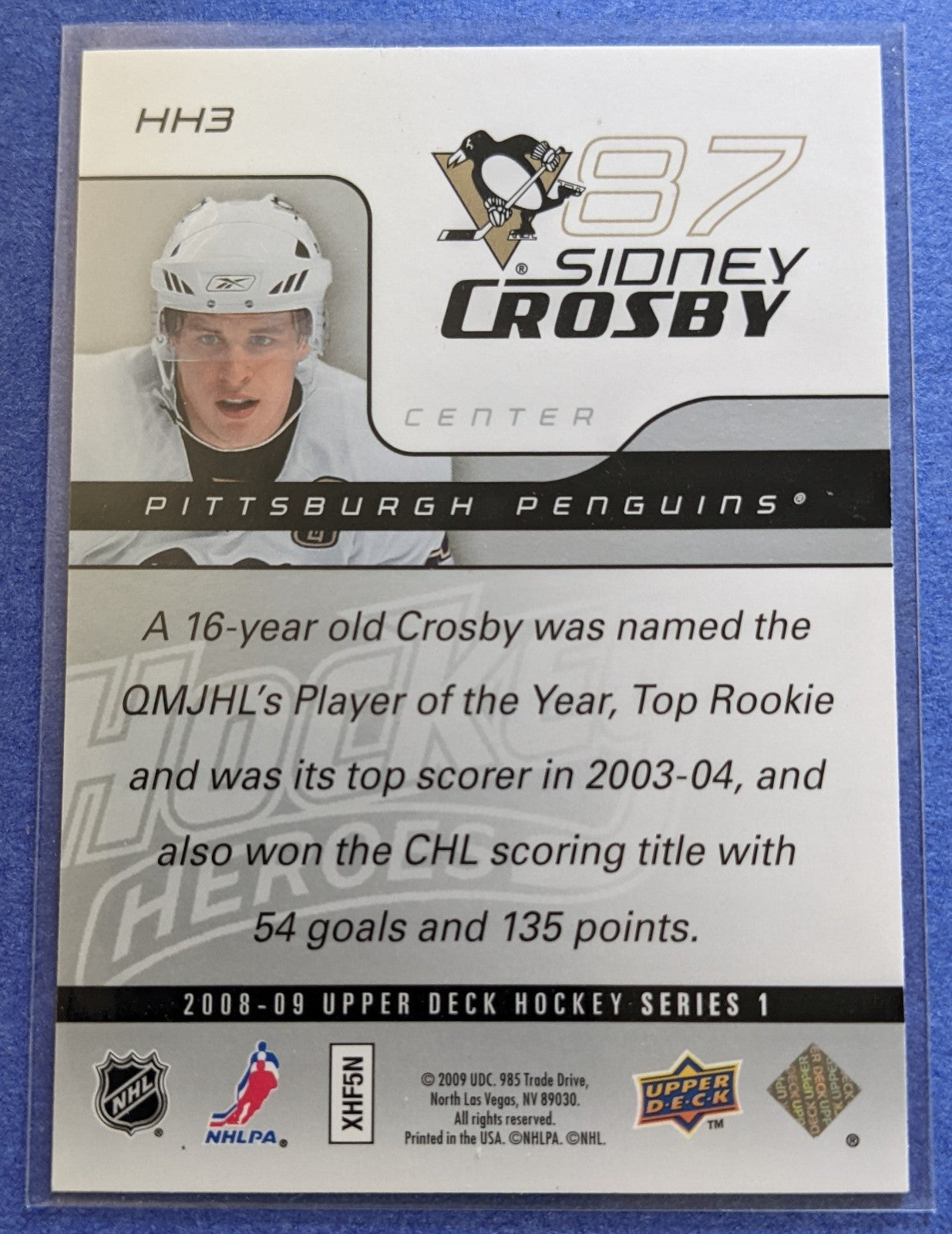 2008-09 Upper Deck Hockey Heroes - Sidney Crosby #HH3