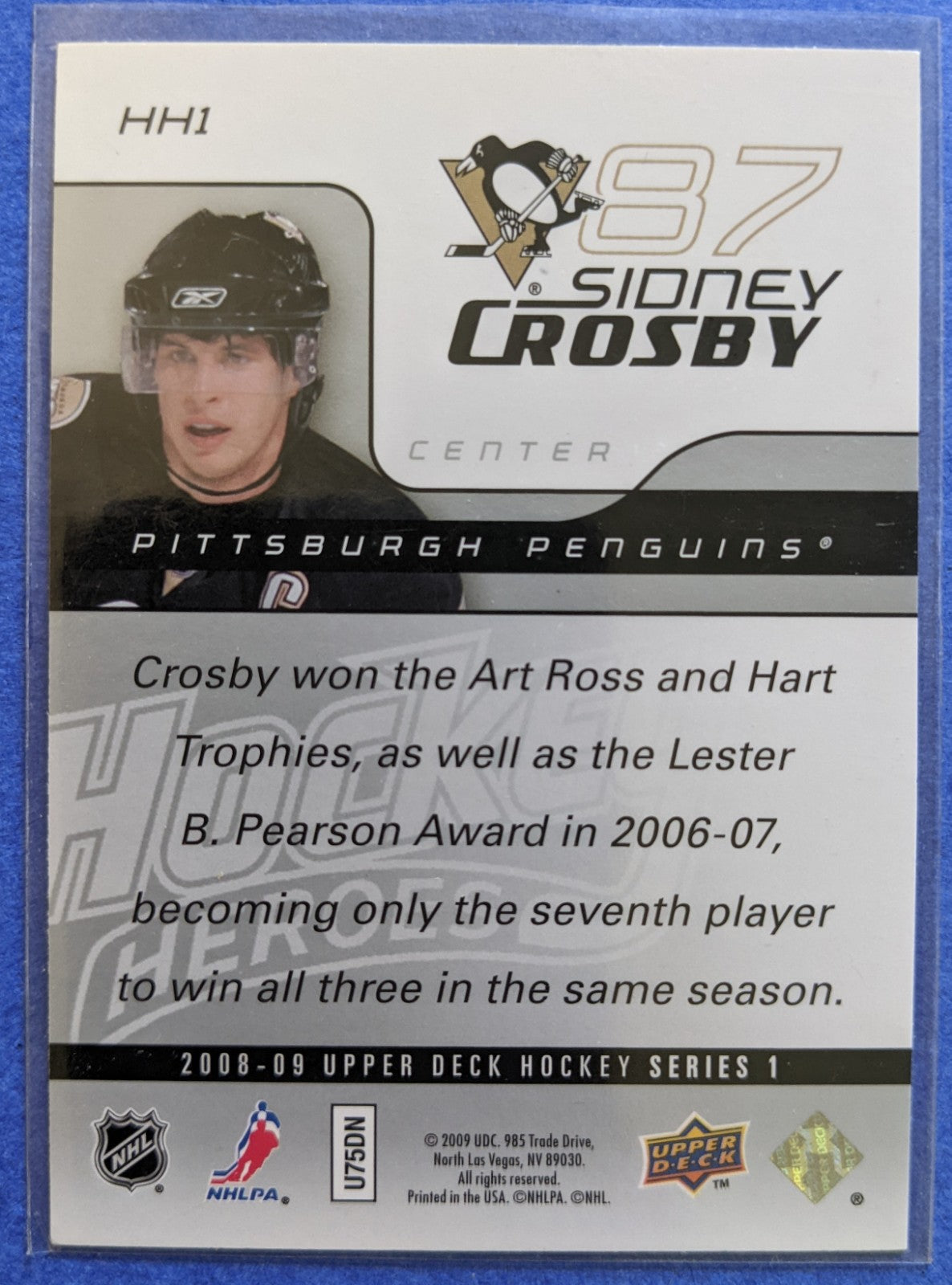 2009 Upper Deck Hockey Heroes - Sidney Crosby #HH-1