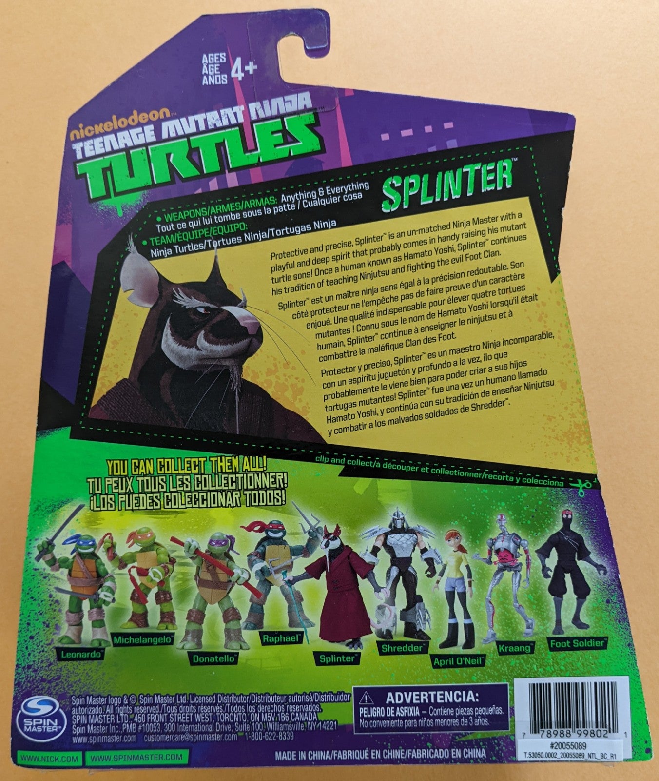 2012 Spinmaster Teenage Mutant Ninja Turtles (Vintage) - Splinter