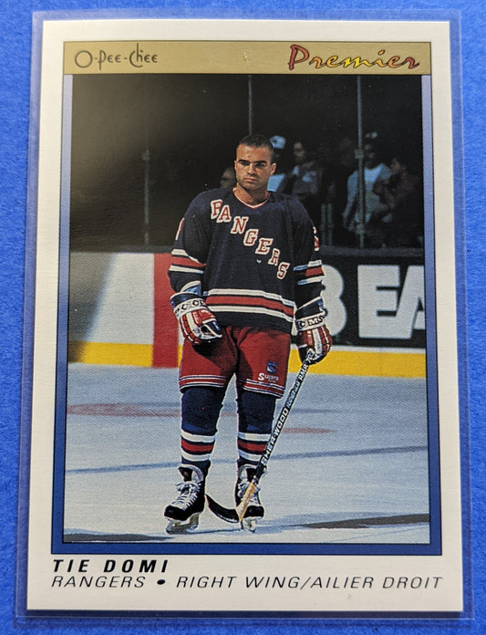 1990-91 O-Pee-Chee Premier - Tie Domi RC #25