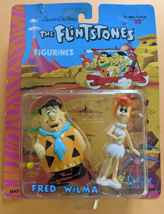 1992 Boley (Vintage) - The Flintstones Figurines (Fred & Wilma)