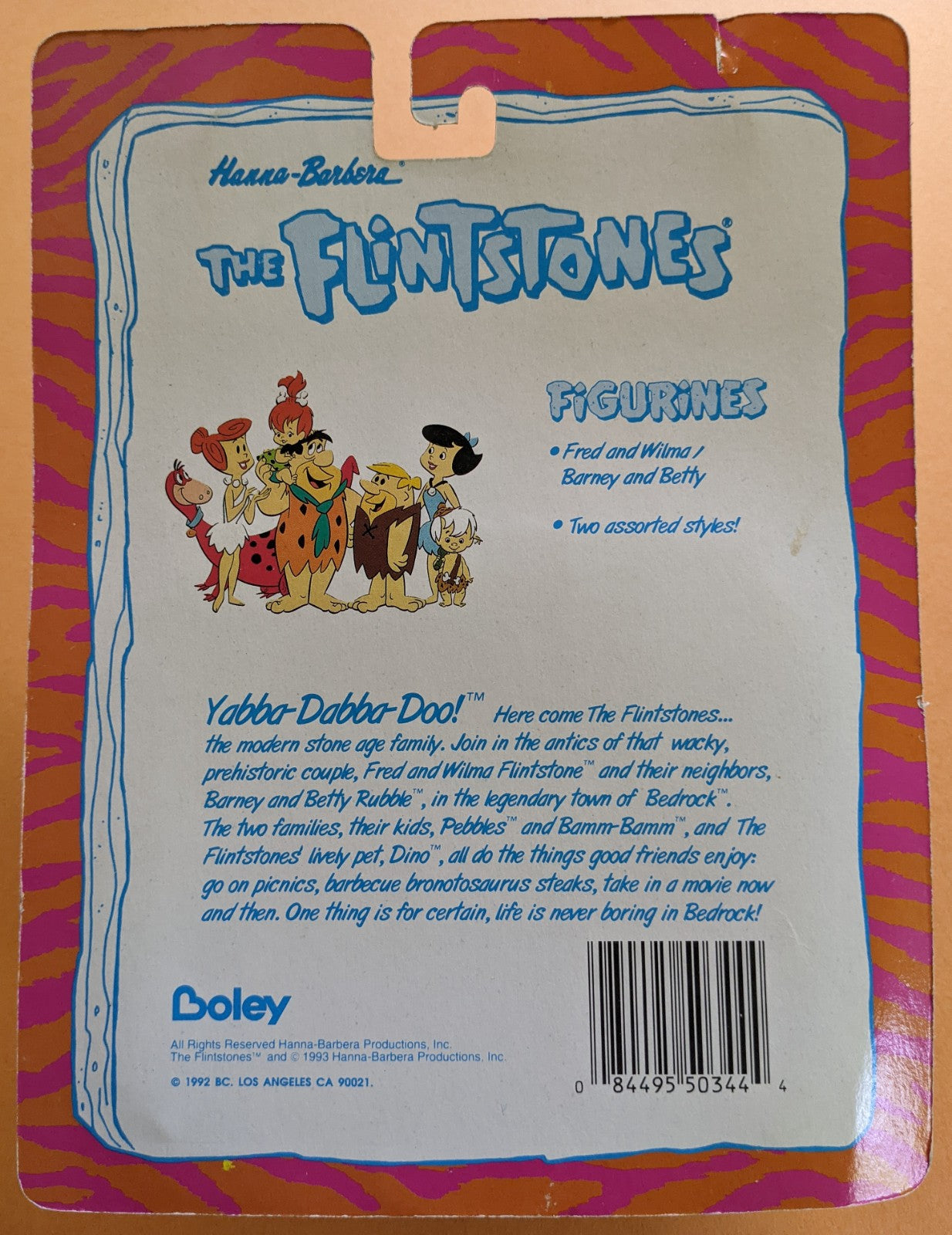 1992 Boley (Vintage) - The Flintstones Figurines (Fred & Wilma)