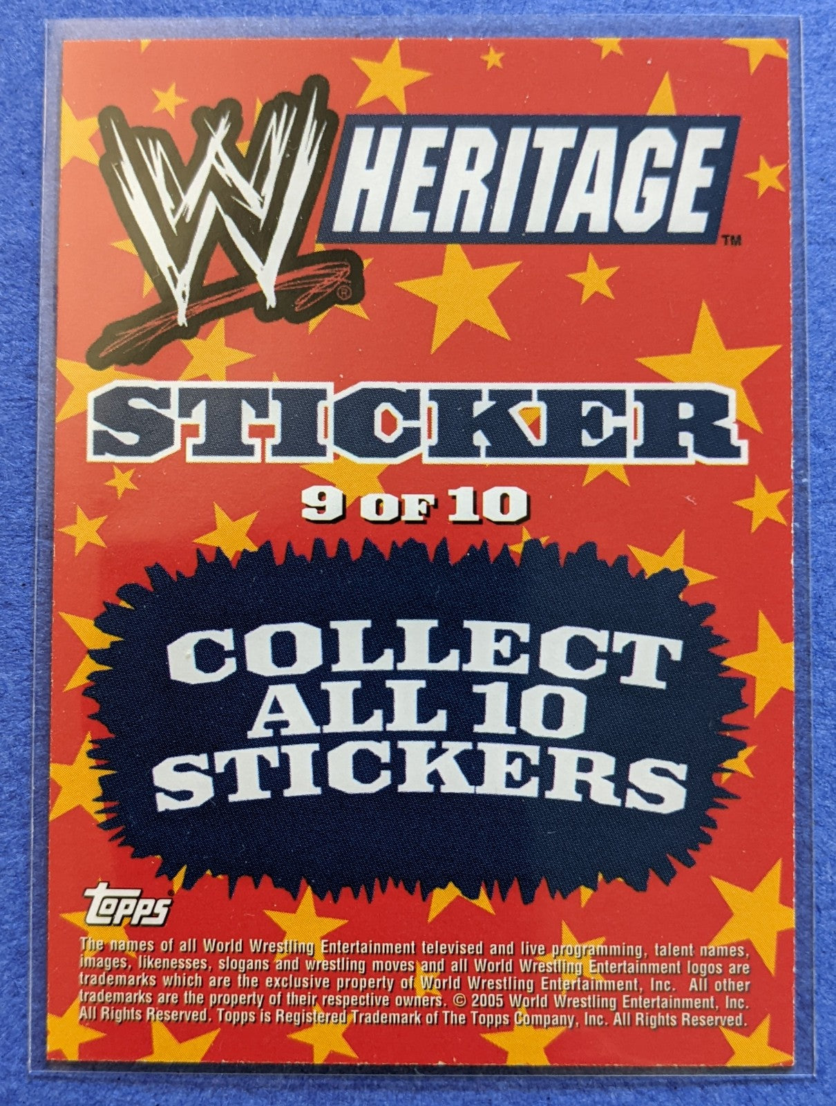 2005 Topps WWE Heritage - Torrie Wilson Sticker Insert #9