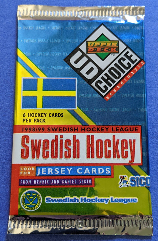 1998-99 Upper Deck Swedish Hockey (Vintage) - Factory Sealed Pack