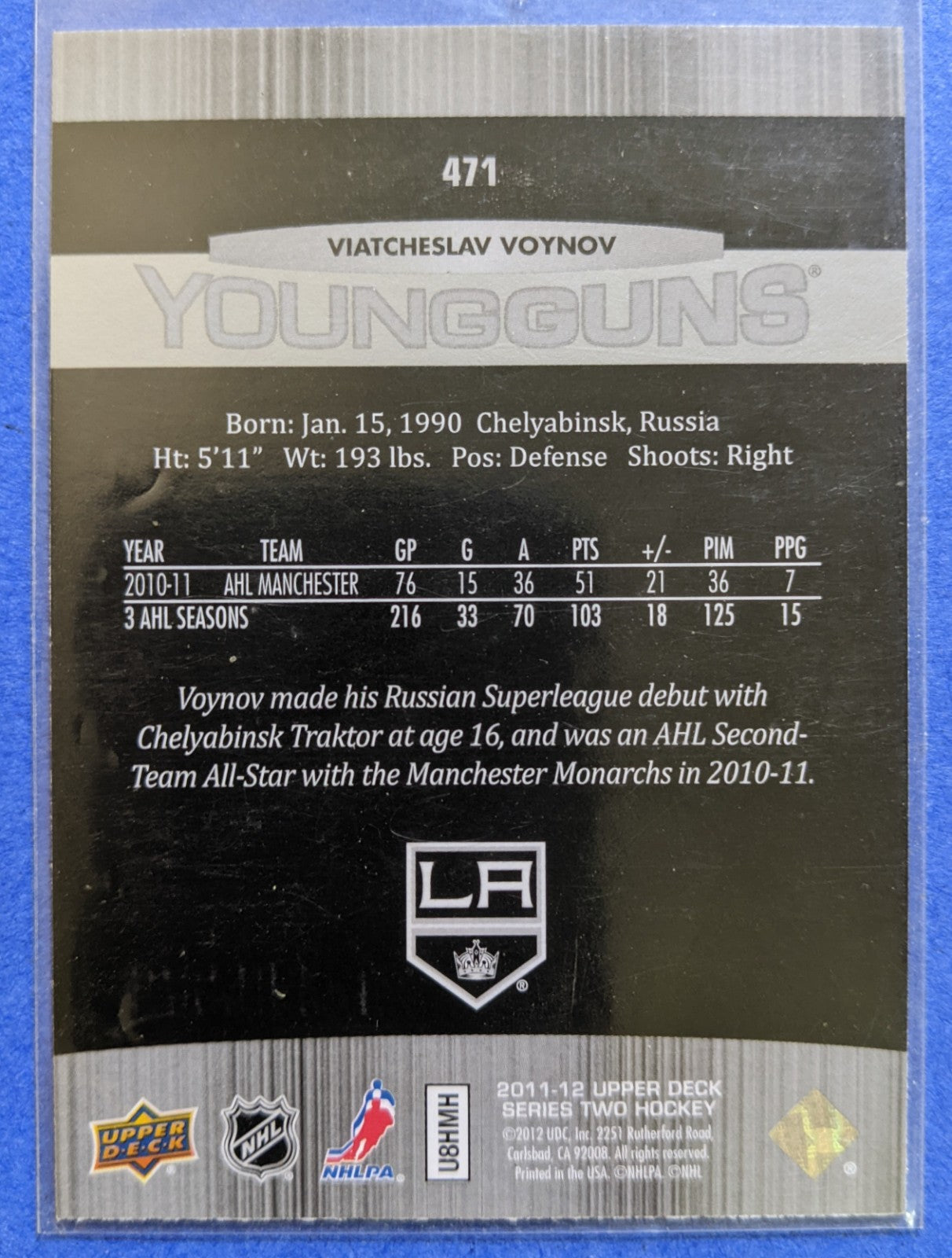 2011-12 Upper Deck - Viatcheslav Voynov Young Guns RC #471