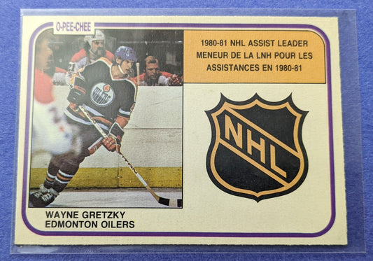 1981-82 O-Pee-Chee NHL Assist Leader - Wayne Gretzky #383