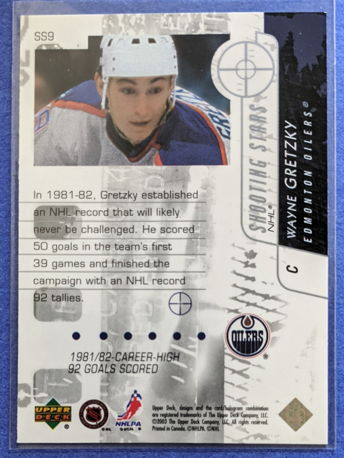 2002-03 Upper Deck Shooting Stars - Wayne Gretzky #SS9