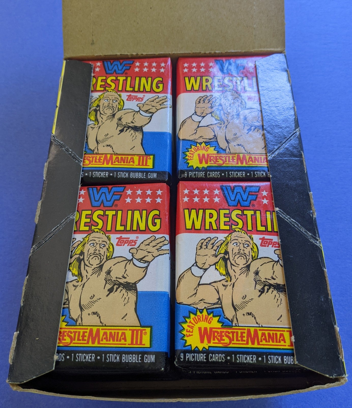 1987 Topps - WWF Wrestlemania III Full Box (Vintage) - 36 Unopened Packs