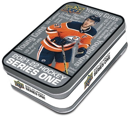 2021-22 Upper Deck Series 1 Factory Sealed Tin - 8 Packs + 1 Bonus Pack